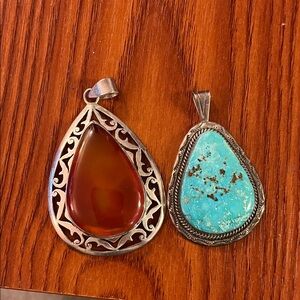 Silver Teardrop Necklace Charms
